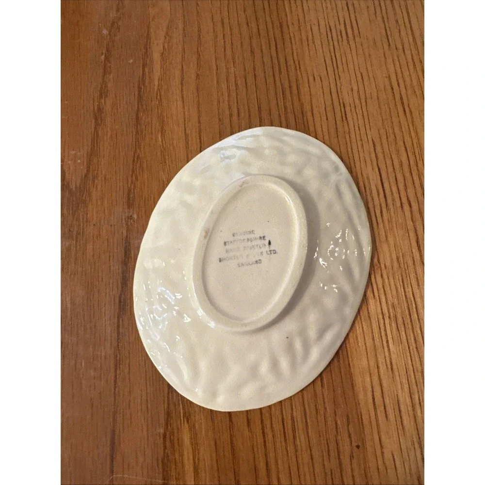 Shorter & Son Staffordshire‎ England Hand Painted Oblong Dish Cabbage Leaf
